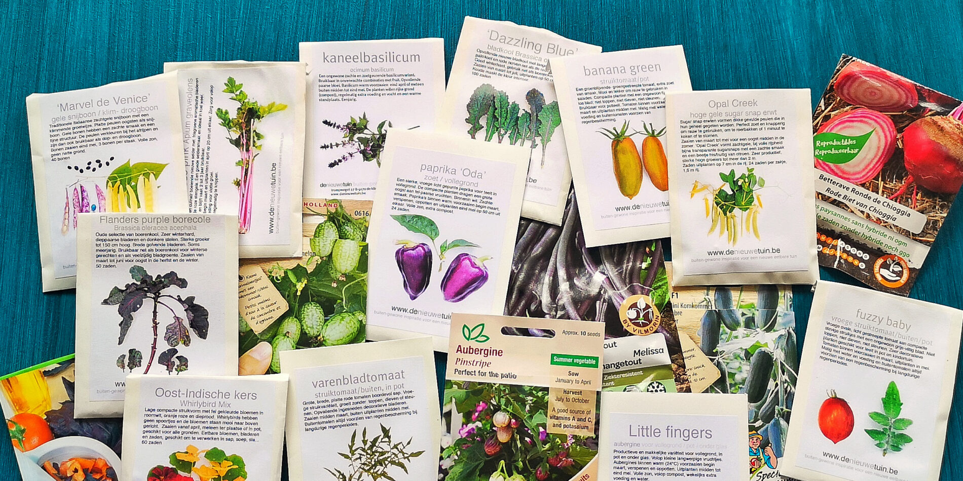 packets of veggie seeds